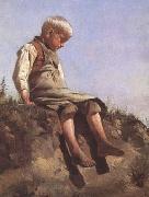 Franz von Lenbach Young boy in the Sun (mk09) oil